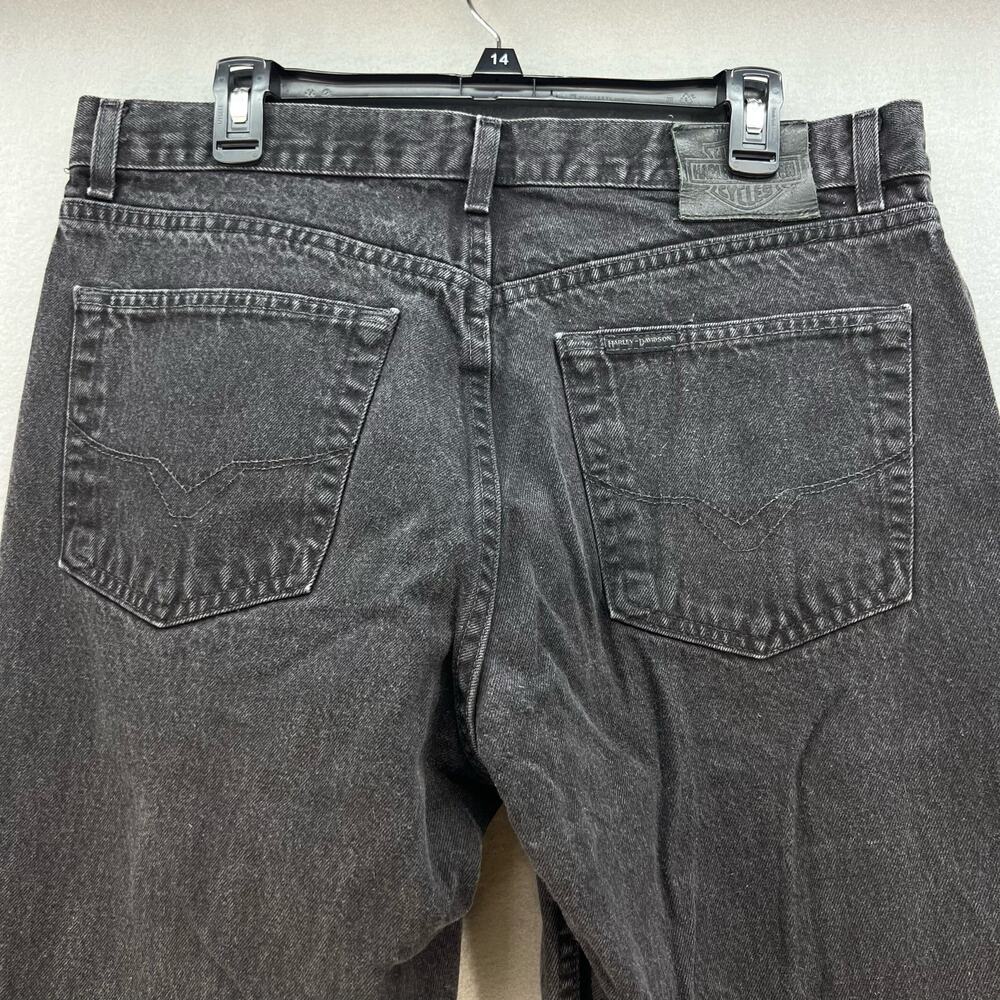 Harley Davidson Jeans Men's 36x30 Black Relaxed Fit Straight Leg Motor Clothes - Picture 5 of 15